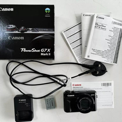 Camera Can PowerShot G7X Mark II Digital Black Cameras-and-accessories