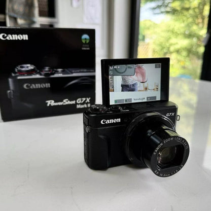 Camera Can PowerShot G7X Mark II Digital Black Cameras-and-accessories