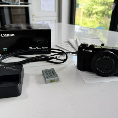 Camera Can PowerShot G7X Mark II Digital Black Cameras-and-accessories